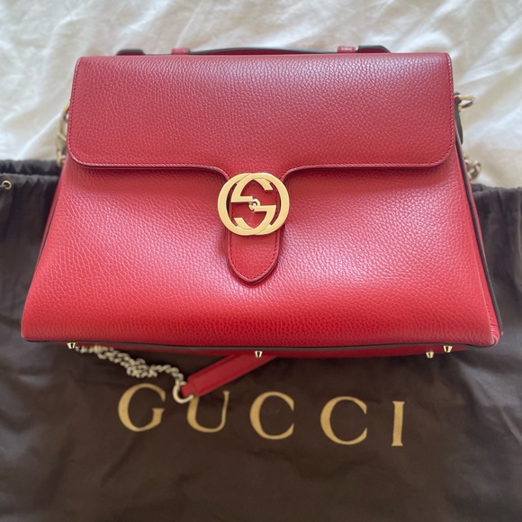Gucci Red Leather Women's Bag - Picture 1 of 16